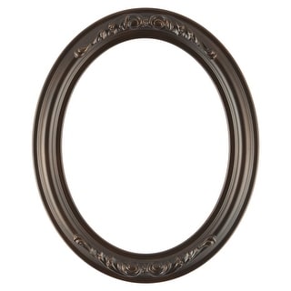 Florence Framed Oval Mirror in Rubbed Bronze - Antique Bronze