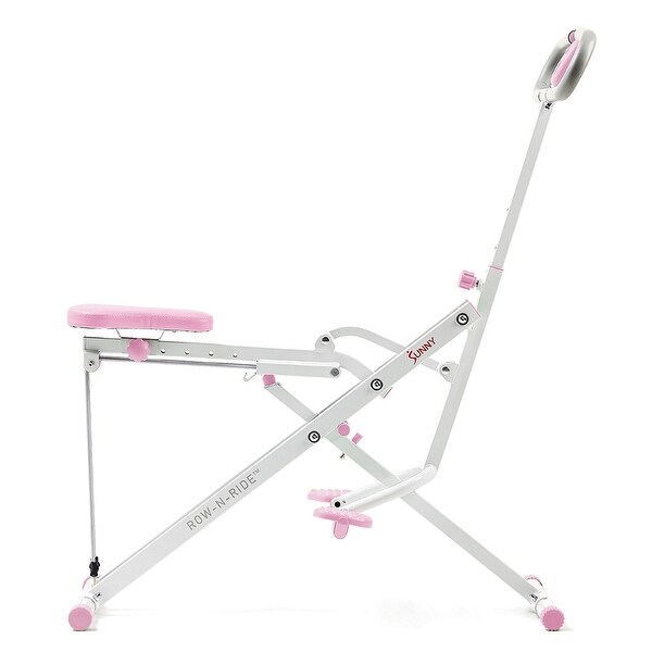 Sunny Health & Fitness Upright Row-N-Ride Exerciser in Pink - N/A