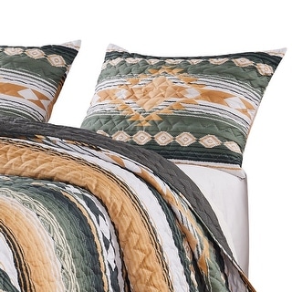 Jashua 20 x 36 King Size Pillow Sham, Southwest Yellow Stripes, Zipper