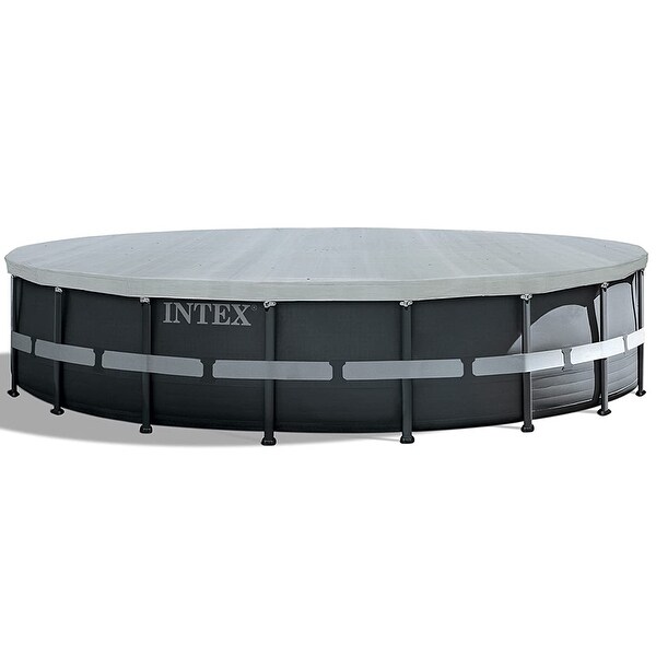 Intex UV Resistant Debris Cover for 18' Intex Ultra Frame Swimming Pools, Gray - 10.07