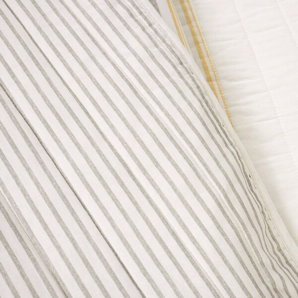 Lush Decor Farmhouse Stripe Reversible Cotton 2 Piece Quilt