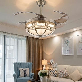 42'' Tiffany Style Classic Ceiling Fan Light with Remote - 42 Inches