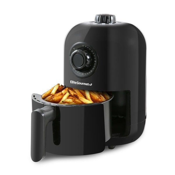 Elite Gourmet 1Qt Compact Air Fryer, Black