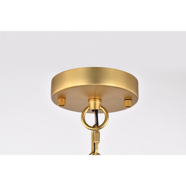 Vibiana 32 Inch Modern-Contemporary Style Brass Finish Pendant Lighted Chandelier 8-Light - N/A