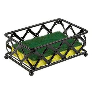 Home Basics Black Lattice Sponge Holder