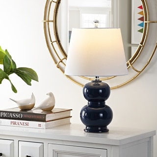 SAFAVIEH Lighting 22-inch Everlee Ceramic Table Lamp - 12" x 12" x 22"