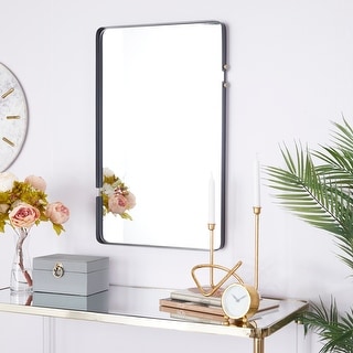 CosmoLiving by Cosmopolitan Black Metal Contemporary Wall Mirror - 21 x 2 x 32