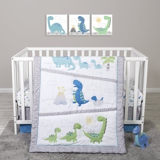 Sammy and Lou Dinosaur Pals 4 Piece Crib Bedding Set