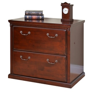 Huntington Club Two Drawer Lateral File Cabinet, Office Storage File Drawer, Cherry