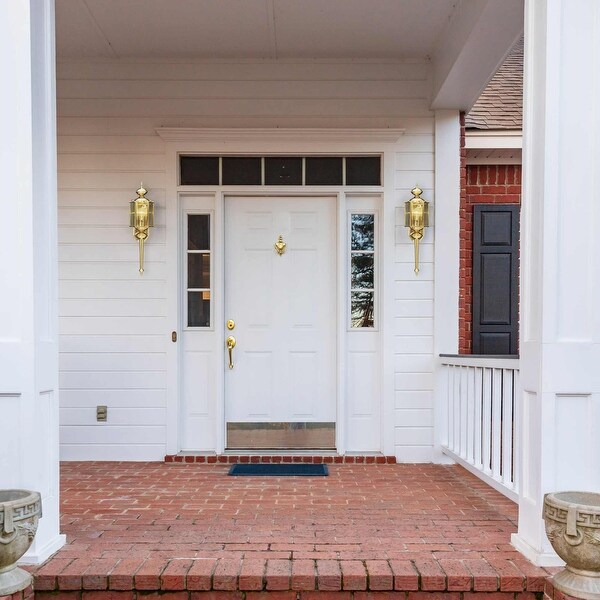 Volume Lighting 1-Light In/Out-door Polished Brass Wall Sconce