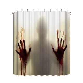 Waterproof Multiple Pattern with 12 Hooks Bathroom Halloween Decorations