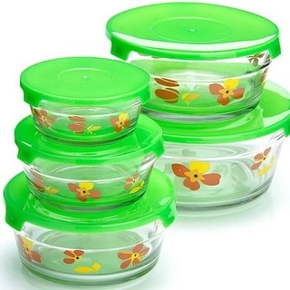 Loraine Glass Food Storage Container Set 5 pcs