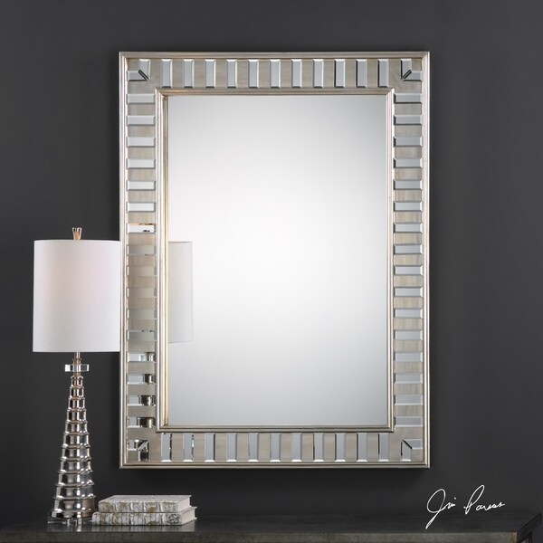 Uttermost Lanester Antiqued Silver Leaf Mirror