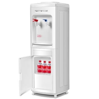 5 Gallon Top Loading Water Dispenser with Storage Cabinet