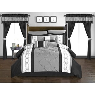 Chic Home Kaia 20 Piece Pinch Pleat Pintuck Bed in a Bag Comforter Set