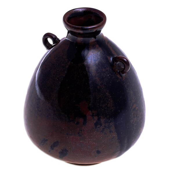 Novica Handmade Chiang Mai Rustic Ceramic Bud Vase