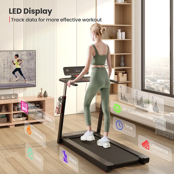 3HP Running Machine Folding Treadmill APP Control Table Board
