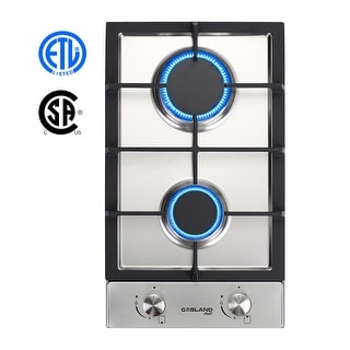 Gasland Chef 12" Built-in Gas Stove Top Stainless Steel 2 Sealed Burners LPG Natural Gas Cooktop, ETL