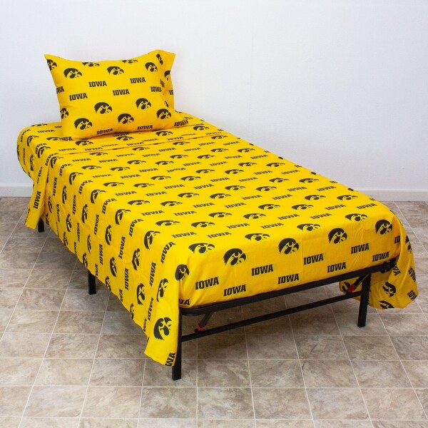 Iowa Hawkeyes 100% Cotton Sheet Set