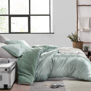 Velvet Crush - Coma Inducer Oversized Duvet Cover Set - Crinkle Iced Green