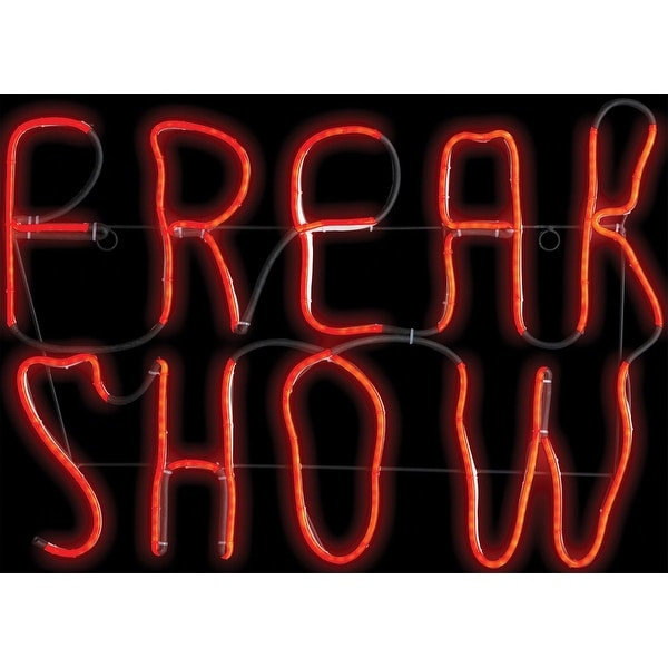 24" Orange Light Freak Show Decorative Neon Sign