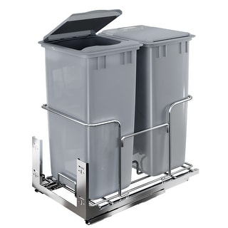 Double 43 Quart Pull Out Kitchen Waste Containers