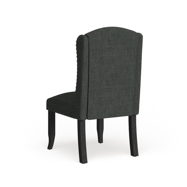 Tays Tufted Linen Wingback Dining Chairs (Set of 2) by Furniture of America