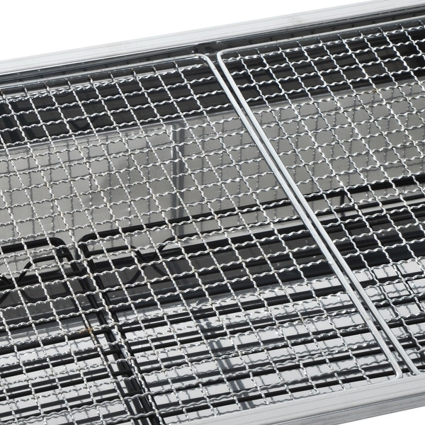 Outsunny 28" Stainless Steel Portable Folding Charcoal BBQ Grill