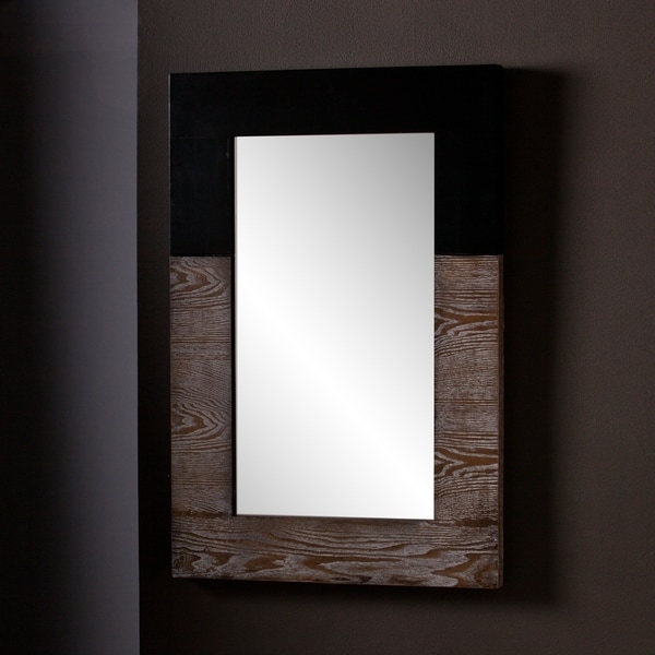 SEI Furniture Wagars Rustic Brown/Black Wall Mirror