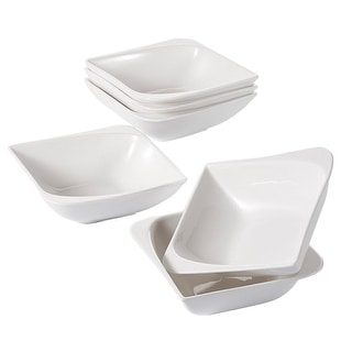 vancasso Cloris 5.5 Inch Square Cereal Bowl Set (Service For 6)