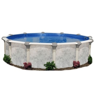 Embassy Pool Co Tahitian 12 Foot Hard Side Resin Frame Swimming Pool Package - 457