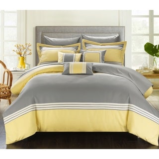Chic Home Falconia Yellow 8-Piece Bed in a Bag Comforter with Sheet Set