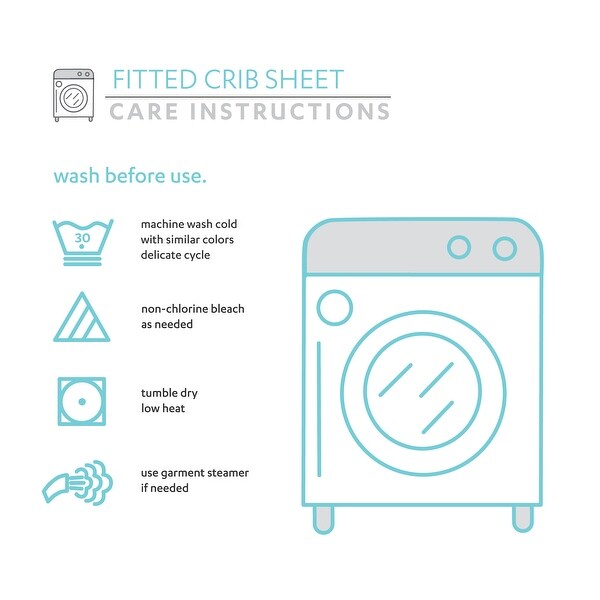 Lush Decor Goodnight Little Moon Soft & Plush Fitted Crib Sheet - 52"x 28" x 9"