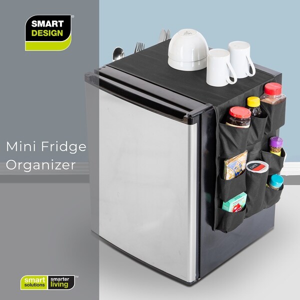 Smart Design Mini Fridge Organizer with 12 Pockets
