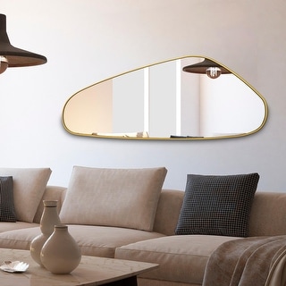 Asymmetrical Mirror, Decorative Irregular Mirror, Modern Aesthetic Mirror for Vanity - 50 x 20 Inches
