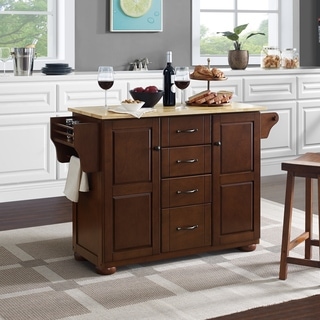 Eleanor Natural Wood Top Kitchen Island
