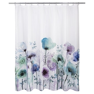 Blue Poppies Shower Curtain