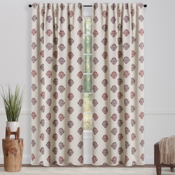 Chanasya Damask Blackout Window Curtain Panel Pair (Set of 2)