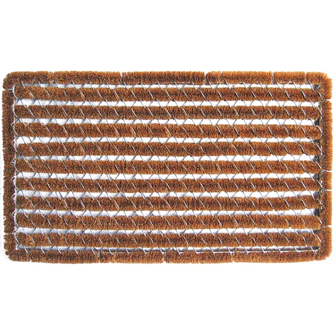 Entryways Rectangle Stripes Shoe Scraper Doormat