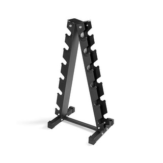 VENTRAY HOME A-Frame Dumbbell Rack Stand Weight Storage Organizer for Home Gym Black - 1
