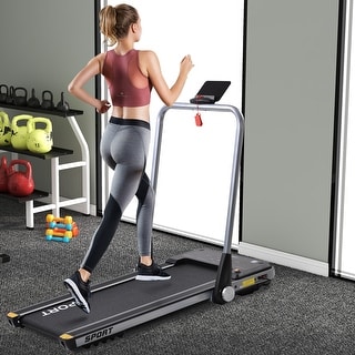 2.5HP Foldable Electric Treadmill Compact Home Running Machine with Phone Connectivity & Remote Control for Home & Office-Silver