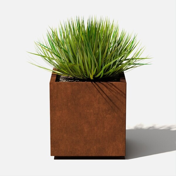 Veradek Corten Steel Series Cube Planter
