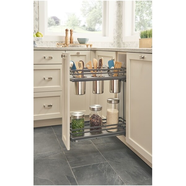 Rev-A-Shelf 5322UT Series 7-1/2 Inch Pull Out 2 Tier Wire Cabinet