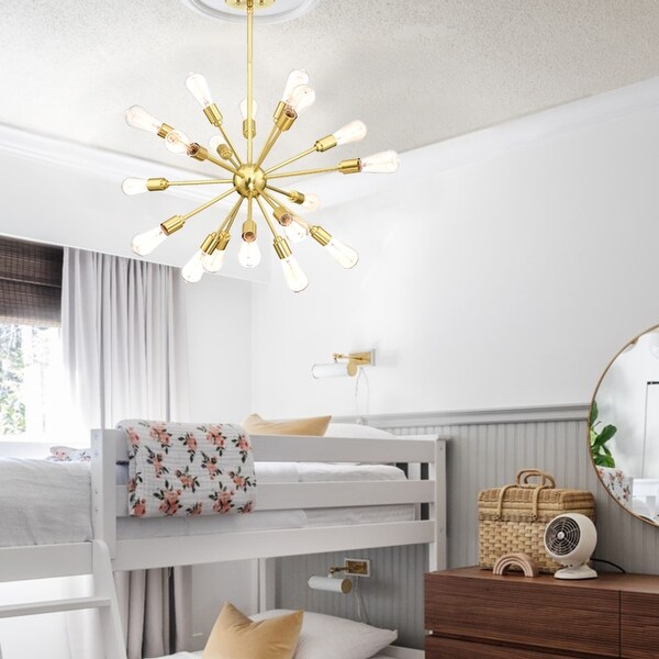 18-light pendant with soft gold finish