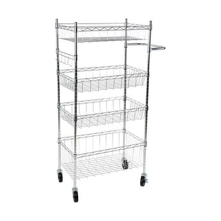 Organize It All 4 Tier Utility Cart - 23.62" x 17.78" x 47.24"