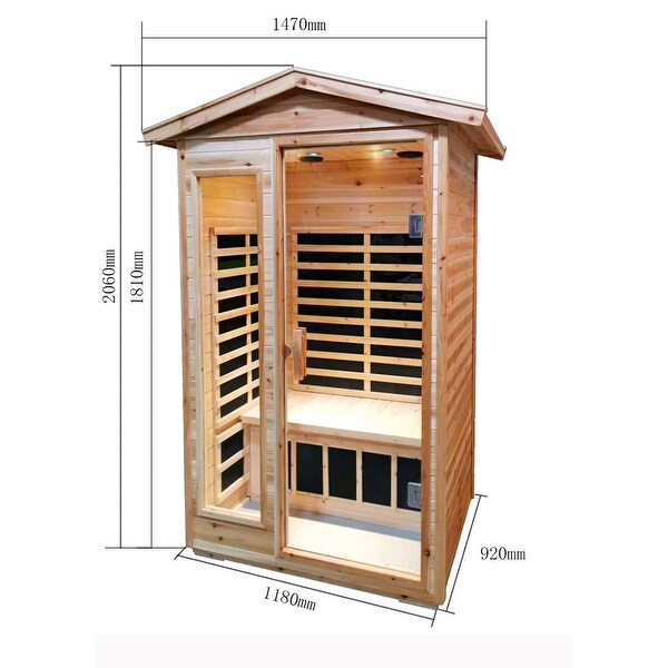 Two Person Outdoor Far Infrared Sauna Room