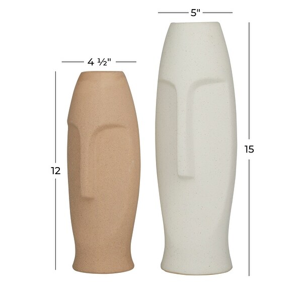 The Novogratz Ceramic Easter Island Head Vase (Set of 2)