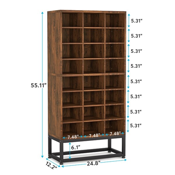 Shoe Storage Rack, 24-Pair Shoe Storage Cabinet for Entryway - N/A