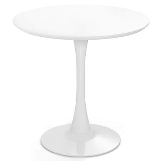 32 Inch Modern Tulip Round Dining Table with MDF Top-White - 32" x 30" (Dia x H)