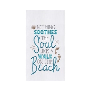 Walk On The Beach Flour Sack Kitchen Towel Dishtowel